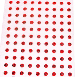 Targhette in opalite - 1-99 - Rossa